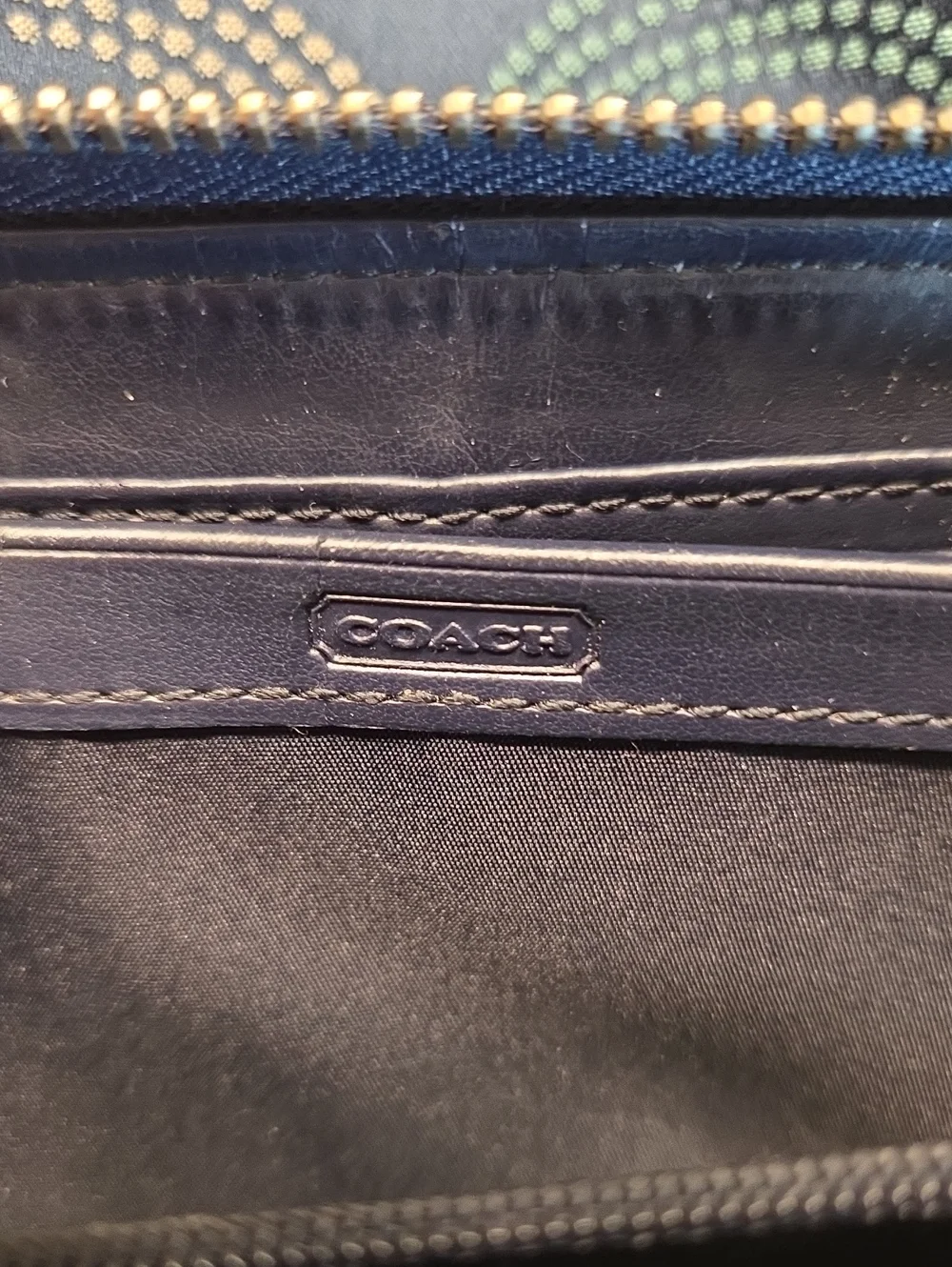 EUC 2013 Coach Op Art Dot Signature C's Tote with Matching Wallet